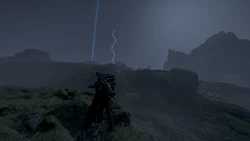 A Helldiver proceeds towards their extraction after an operation in . Prior to its assimilation into , Oshaune was a grassland planet similar to Fenmire, ,  and . Picture taken August 25th, 2185.