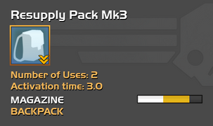 Fully upgraded Resupply Pack