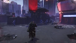 Passing through the neutralized Automatons outpost in Frosttown