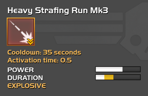 Fully upgraded to Heavy Strafing Run Mk3