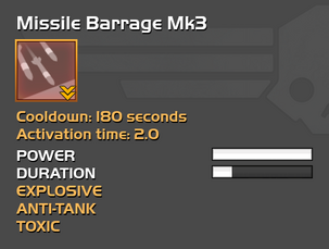 Fully upgraded Missile Barrage