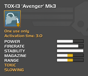 Fully upgraded TOX-13 Avenger