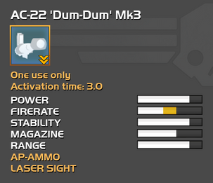 Fully upgraded AC-22 Dum-Dum