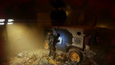 A Helldiver activates a  to detect passages in a cave system. November 4th, 2185.