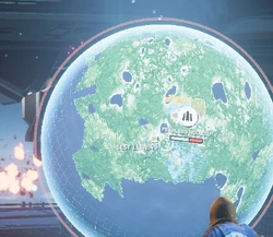 The Bay of Fearless Hollow, as seen in a  Galactic War Map by a Helldiver.