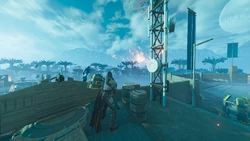 A Helldiver stationed at Alairt III, readying himself to defend  against an incoming Illuminate raid. October 7th, 2185.