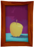 Картина с золотым яблоком