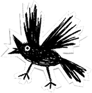 The crow sticker from the diary site.