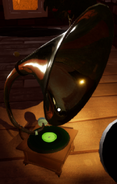 The green phonograph.