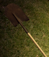 The protagonist holding the shovel in Alpha 1.