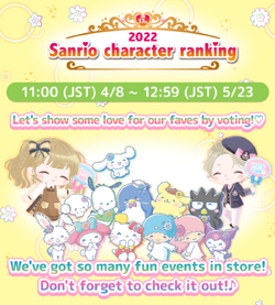 Sanrio Character Ranking 2022 Contest Reveals Winners