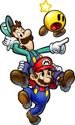 mario, luigi, and starlow (mario and 1 more) drawn by vinny_(dingitydingus)