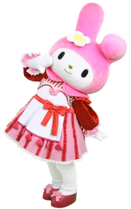 As she appears as a mascot costume in Sanrio Characters Pon Pon Jump!