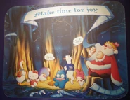 King Happy with Mimicmike, Hangyodon, My Melody, Tuxedo Sam, Hello Kitty, and Duckadoo