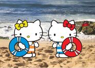Mimmy und Kitty am Strand