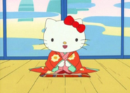 Hallo Kitty in einem Kimono