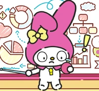 My Melody with a humorously shocked expression