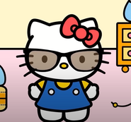 Hello Kitty wearing sunglasses