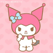 Kuromi dressed as My Melody
