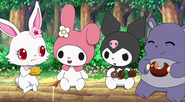 With Ruby, My Melody, and Baku