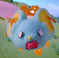 Him screaming from being hit by the honey jets in My Melody & Kuromi