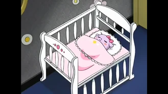 Bako is sleeping on her crib before she wakes up.