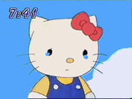 A shot of Hello Kitty walking when she is crying, as found in the Japanese version.