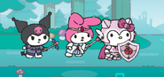 Kitty and friends as warriors