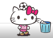 Hello Kitty playin football