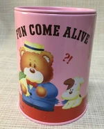Promotional coin bank with unique artwork, 1993