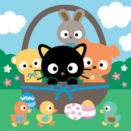 with Chococat, Jelly Bean, Cookie-Bau, and The Duckies