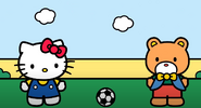 Kitty and Tippi playin soccer