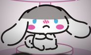 A shy Cinnamoroll