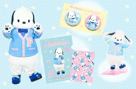 Pochacco's original Harmonyland costume from 2021 and merchandise