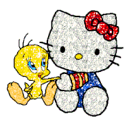 Sanrio Characters Tweety Hello Kitty AnimatedGif005