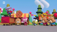 Keroppi, Pinky, Rio and The Beaver Triplets