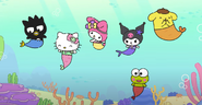 Hello Kitty and friends as mermaids