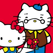 With Hello Kitty