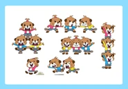 Sketches (Note that Tulip is wearing shorts.)