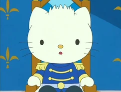 As he appears in Hello Kitty's Animation Theater, showing a visible mouth