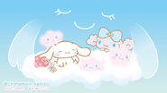 Cinnamoroll and Poron with Mama Sky and their unnamed cloud siblings