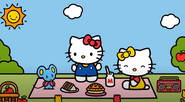 Hallo Kitty Mimmy und Joey beim Picknick