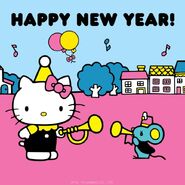 With Hello Kitty (New Year)