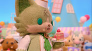 Pistachio after eating My Melody's cake.