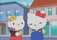 Kitty kichert sarkastisch, während Mimmy schaut