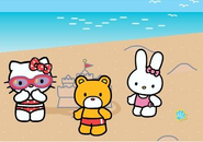 Hello Kitty and friends at the beach