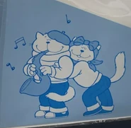 Sax and Kinky from the inside of a binder.