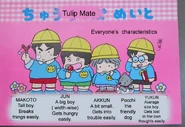 Front of Tulip Mates merchandise, unofficial English translation