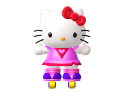 Hello Kitty Sticker | size: 3 x 4 | White Decal Japanese bobtail cat pink  bow