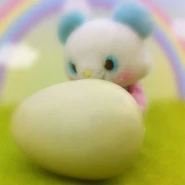 Poco rolling an egg to his friend, Mell (Plush version)